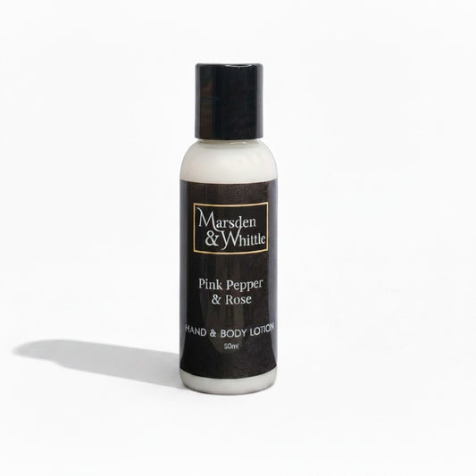 Pink Pepper & Rose Hand & Body Lotion 50ml Travel Size - Marsden & Whittle