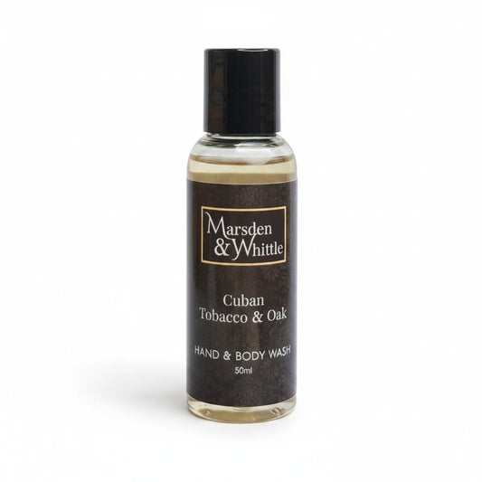 Cuban Tobacco & Oak Hand & Body Wash 50ml Travel Size - Marsden & Whittle