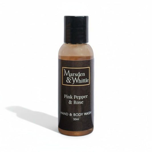 Pink Pepper & Rose Hand & Body Wash 50ml Travel Size - Marsden & Whittle