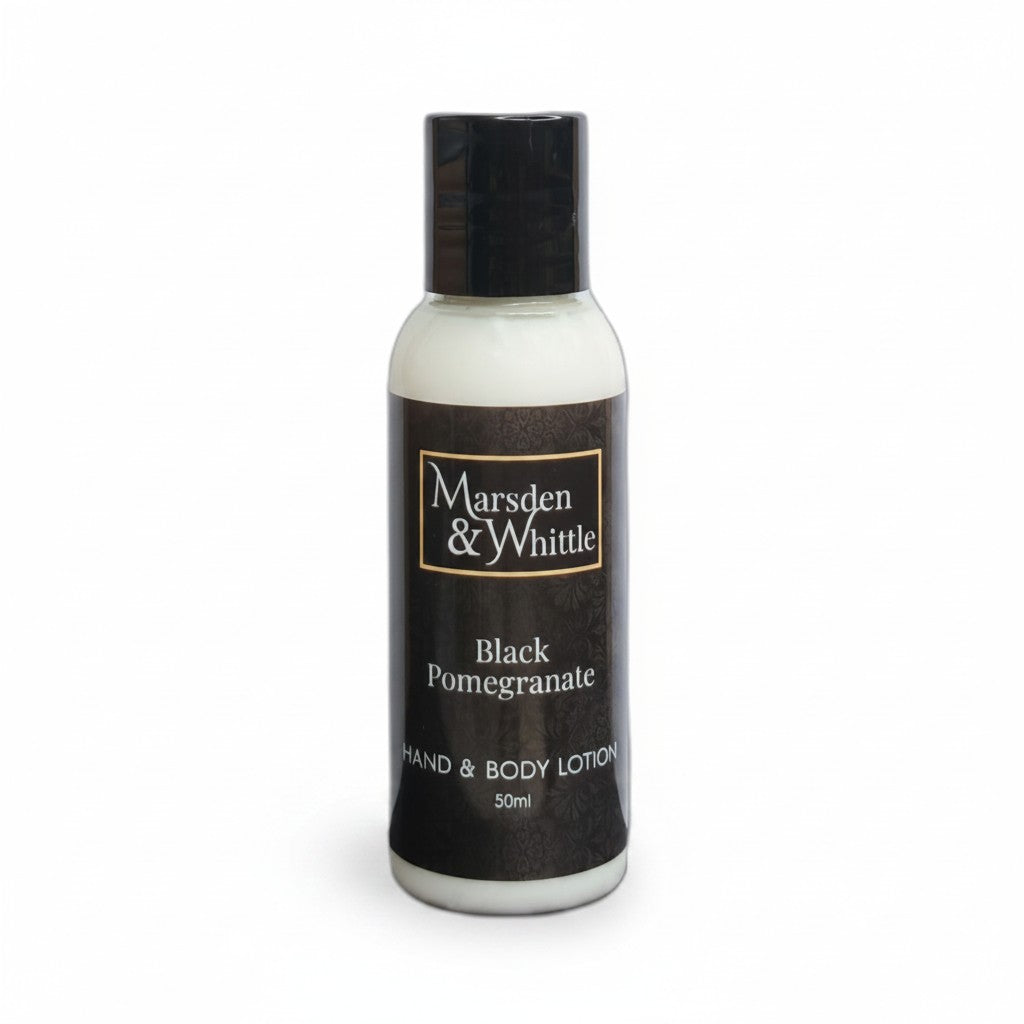 Black Pomegranate Hand & Body Lotion 50ml Travel Size - Marsden & Whittle