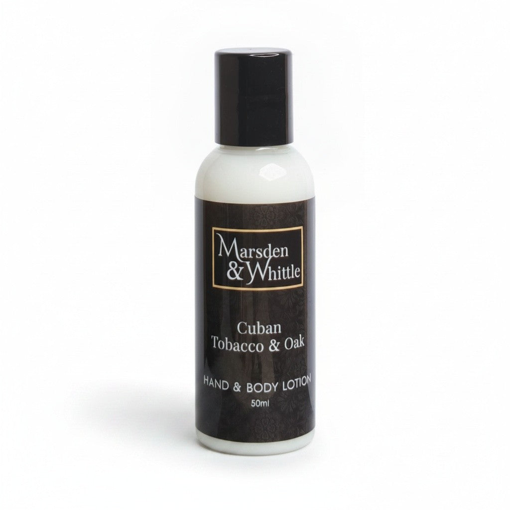 Cuban Tobacco & Oak Hand & Body Lotion 50ml Travel Size - Marsden & Whittle