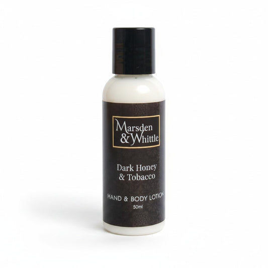 Dark Honey & Tobacco Hand & Body Lotion 50ml Travel Size - Marsden & Whittle
