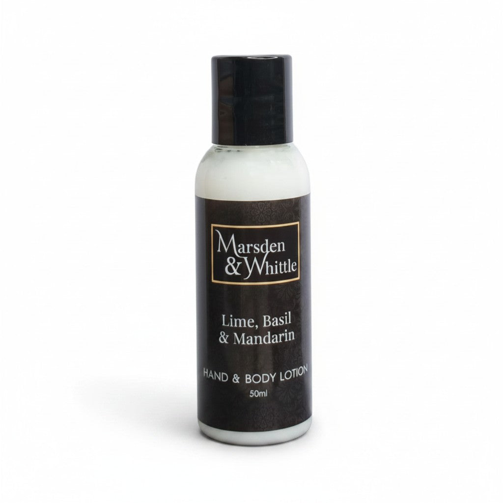 Lime, Basil & Mandarin Hand & Body Lotion 50ml Travel Size - Marsden & Whittle