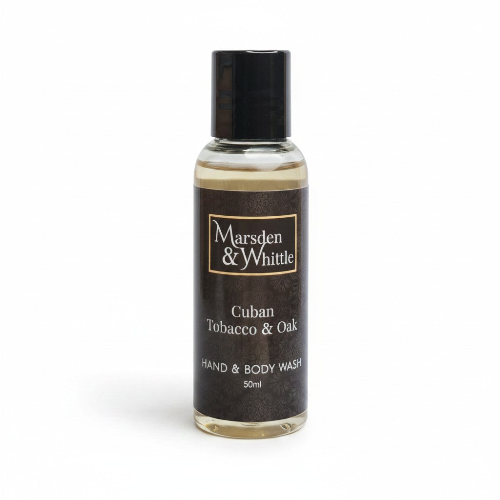 Cuban Tobacco & Oak Hand & Body Wash 50ml Travel Size - Marsden & Whittle