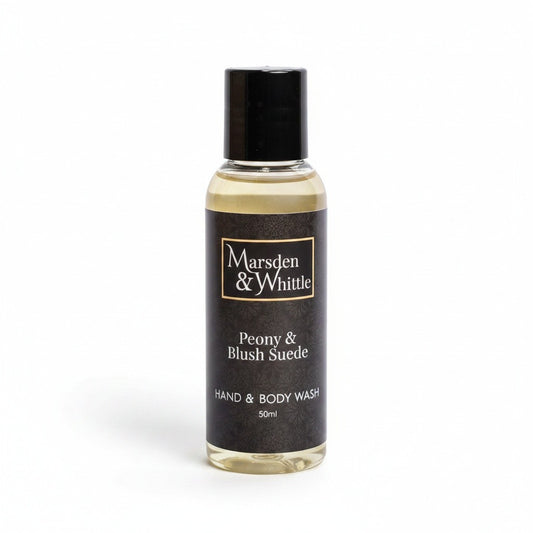 Peony & Blush Suede Hand & Body Wash 50ml Travel Size - Marsden & Whittle