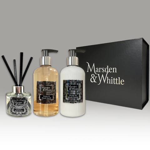 Peony & Blush Suede Reed Diffuser, Wash & Lotion Gift Set Marsden & Whittle