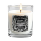 Peony & Blush Suede Candle in a clear glass jar