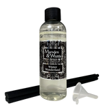 Winter Wonderland Reed Diffuser Refill with 4 black fibre reeds and small plastic funnel