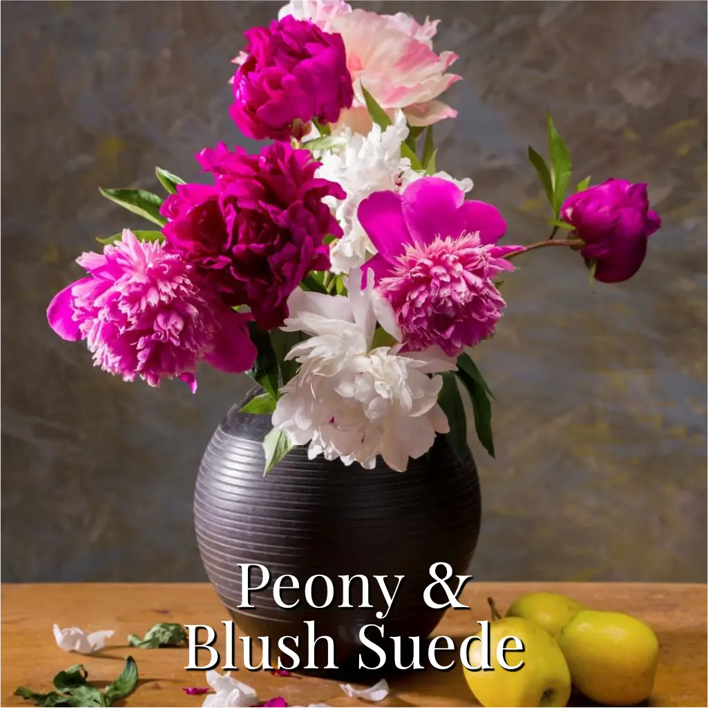 Peony & Blush Suede Candle - Marsden & Whittle